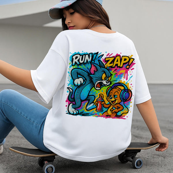 تيشرت بوليفار اوفر سايز - Tom and Jerry Music