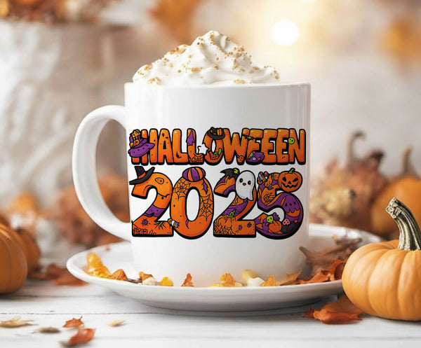 مج أبيض - Halloween 2025