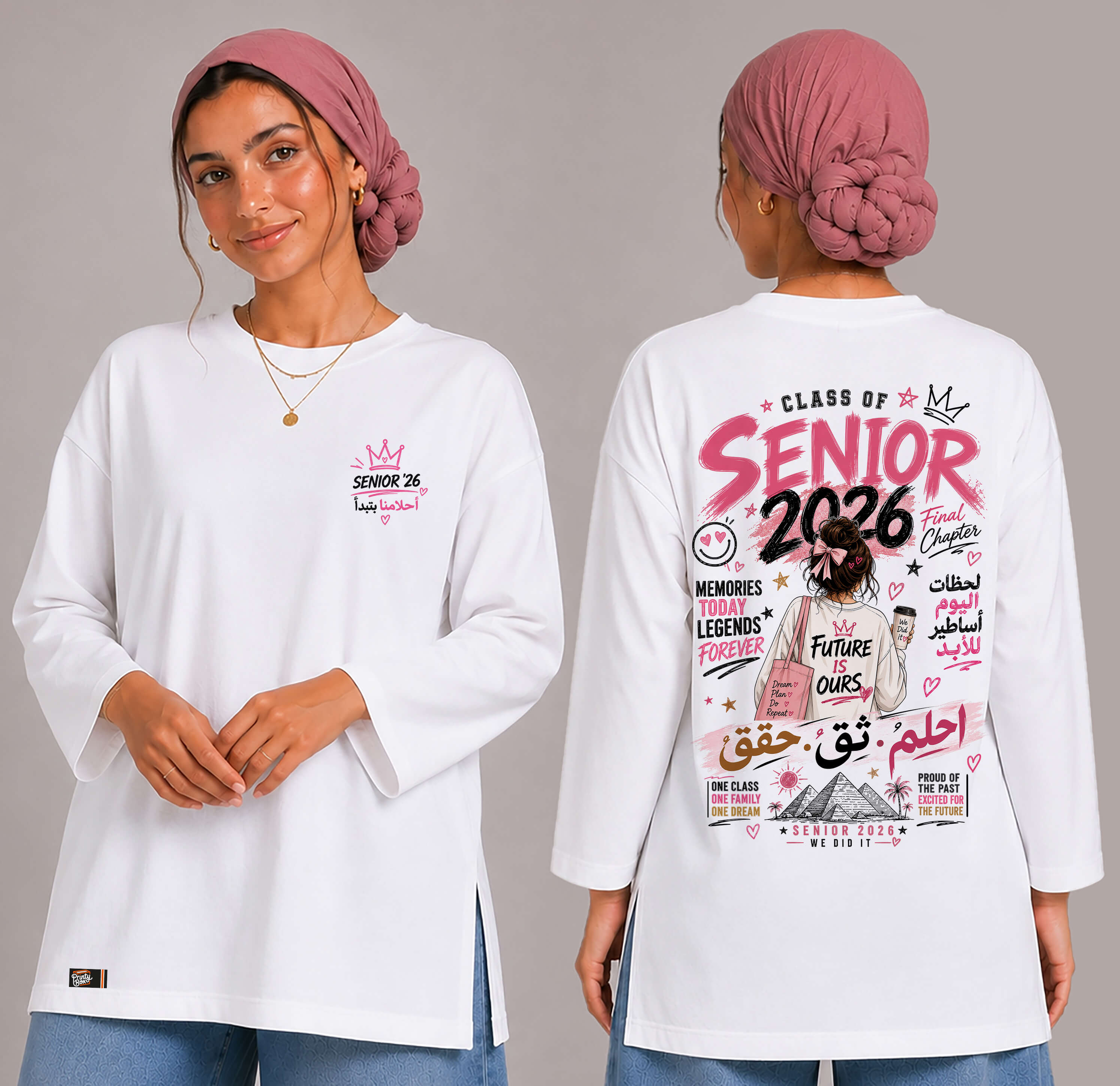 Senior 2026 - Oversized T-Shirt Long Sleeves