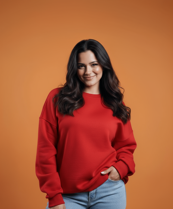 سويتشرت ميلتون مبطن ساده - Oversize